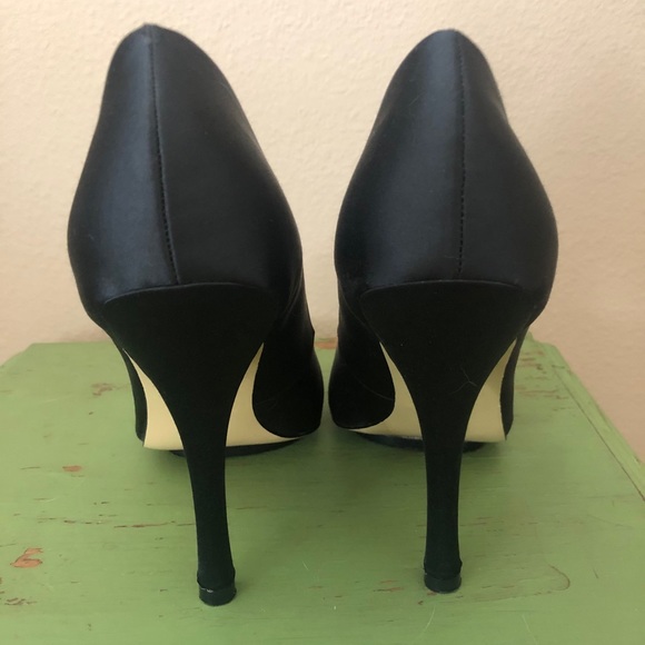 Satin Peep Toe Pumps - Picture 2 of 4